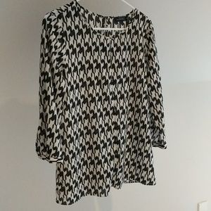 Black and white blouse
